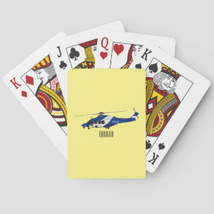 Baraja De Cartas Ilustracion de personalizado de helicópteros de la
