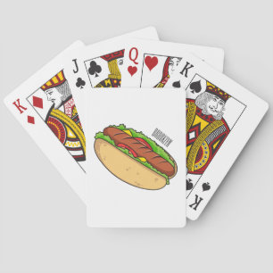 Baraja De Cartas Ilustracion de personalizado de hot dog
