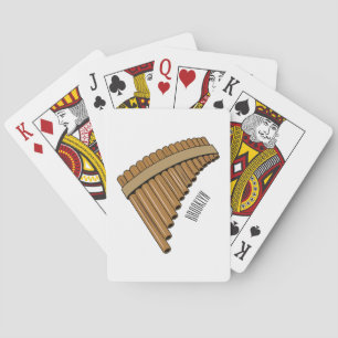 Baraja De Cartas Ilustracion de personalizado de la flauta de pan /