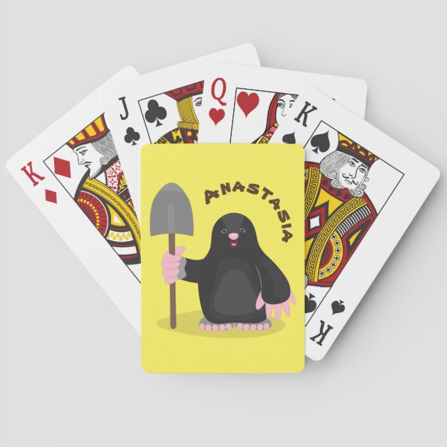 Baraja De Cartas Ilustracion de personalizado de lunar feliz (Reverso)