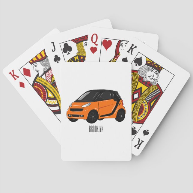 Baraja De Cartas Ilustracion de personalizado de micro coches (Reverso)