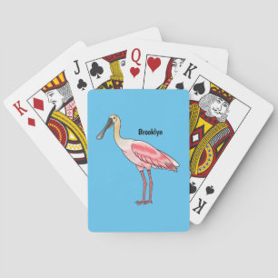 Baraja De Cartas Ilustracion de personalizado de pájaro cucharón de