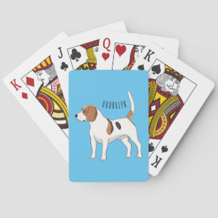 Baraja De Cartas Ilustracion de personalizado de perro Beagle
