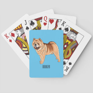 Baraja De Cartas Ilustracion de personalizado de perro Chow Chow