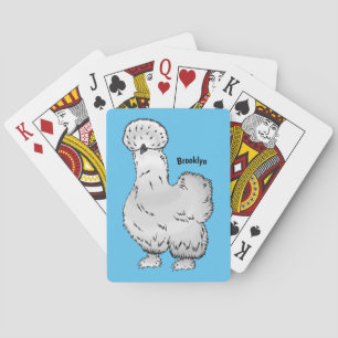 Baraja De Cartas Ilustracion de personalizado de pollo de Silkie