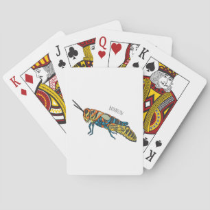 Baraja De Cartas Ilustracion de personalizado de saltamontes de bar