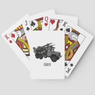 Baraja De Cartas Ilustracion de personalizado de vehículos de misil
