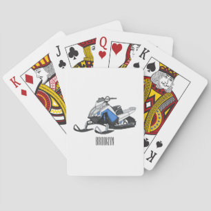 Baraja De Cartas Ilustracion de personalizado para motos de nieve