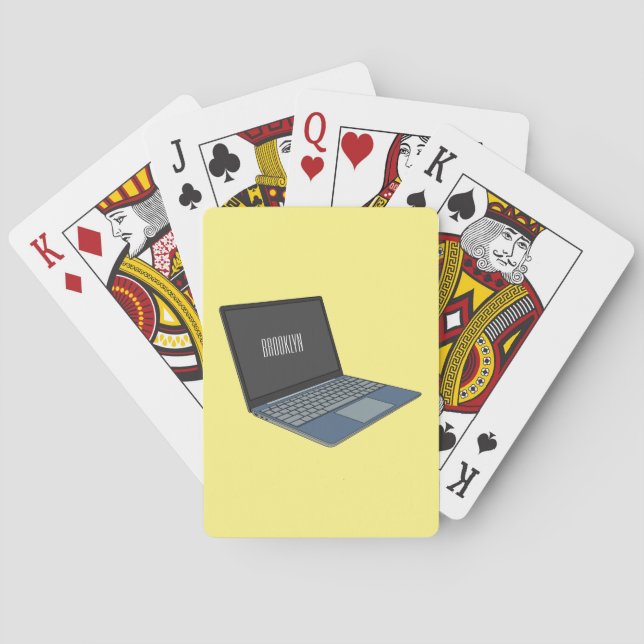 Baraja De Cartas Ilustracion de personalizado para portátiles (Reverso)