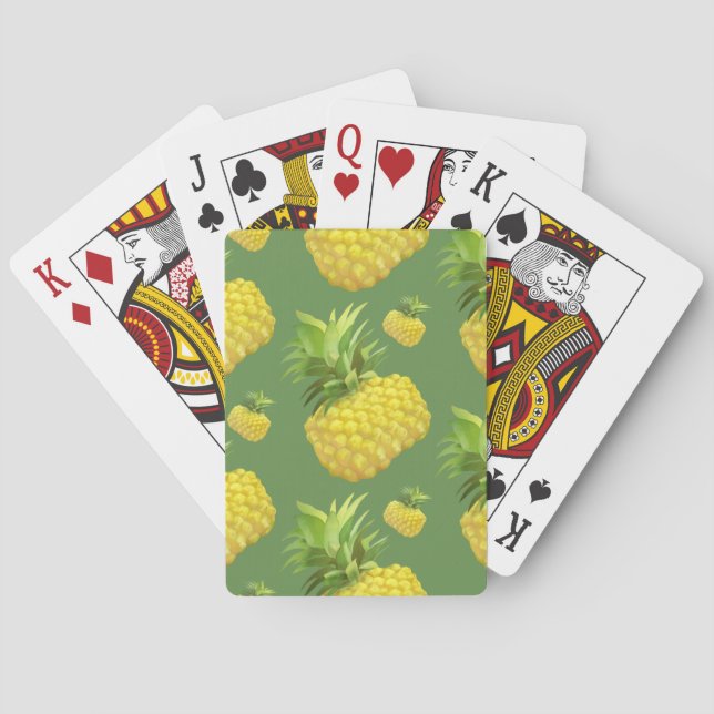 Baraja De Cartas Ilustracion de piña (Reverso)