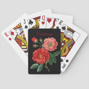 Baraja De Cartas Ilustracion de rosa roja vintage Thunder_Cove