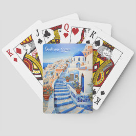 Baraja De Cartas Ilustracion de Santorini | Arte de viajes