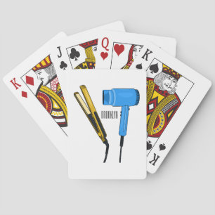 Baraja De Cartas Ilustración de secador de pelo y plancha de pelo