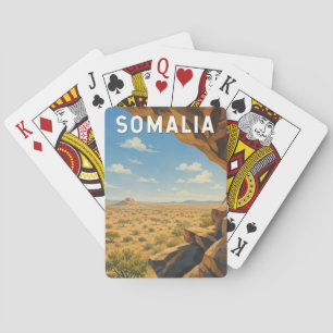 Baraja De Cartas Ilustración de Somalia Arte de Viaje Vintage