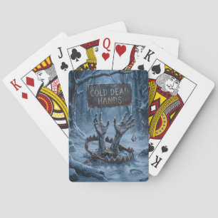 Baraja De Cartas Ilustración de terror gótico de manos congeladas