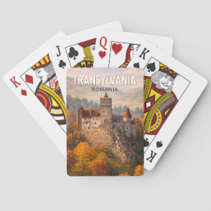 Baraja De Cartas Ilustración de Transilvania Rumania Arte de viaje 