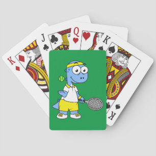 Baraja De Cartas Ilustracion De Un Jugador De Tenis Rex De Tyrannos