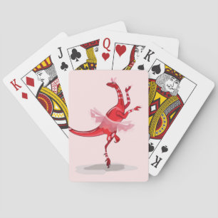 Baraja De Cartas Ilustracion De Una Ballerina Bailando Raptor.
