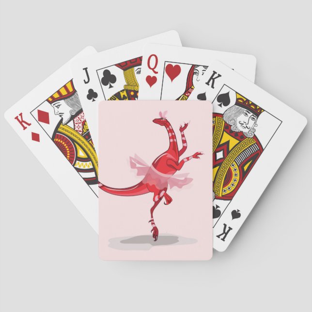 Baraja De Cartas Ilustracion De Una Ballerina Bailando Raptor. (Reverso)