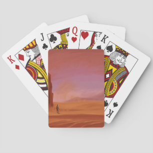 Baraja De Cartas Ilustración de vacaciones en Marte de ciencia ficc