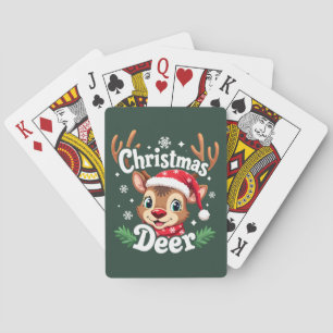 Baraja De Cartas Ilustracion de venado de Navidades hábiles