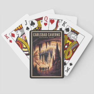 Baraja De Cartas Ilustración de viaje al Parque Nacional Carlsbad C