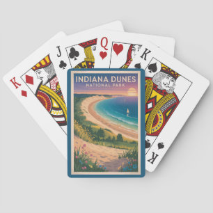 Baraja De Cartas Ilustración de viaje al Parque Nacional Indiana Du