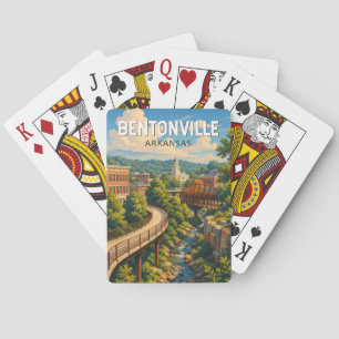 Baraja De Cartas Ilustración de viaje de arte de Bentonville Arkans