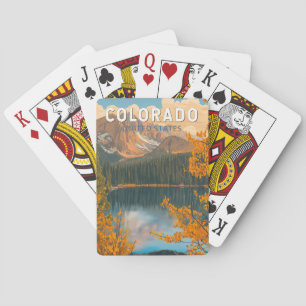 Baraja De Cartas Ilustración de viaje de arte vintage de Colorado
