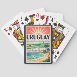 Baraja De Cartas Ilustración de viaje de arte vintage de la cultura