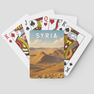 Baraja De Cartas Ilustración de viaje de arte vintage de Siria