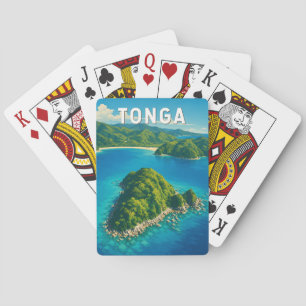 Baraja De Cartas Ilustración de viaje de arte vintage de Tonga