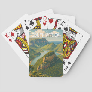 Baraja De Cartas Ilustración de viaje de arte vintage Sudáfrica