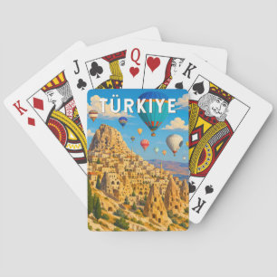 Baraja De Cartas Ilustración de viaje de arte vintage Turquía Turki