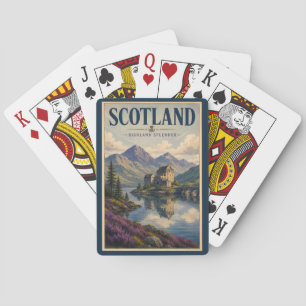 Baraja De Cartas Ilustración de viaje de las Highlands escocesas de