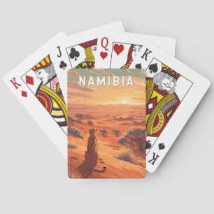 Baraja De Cartas Ilustración de viaje de Namibia Arte vintage