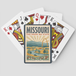 Baraja De Cartas Ilustración del Arco de la Puerta de Missouri Arte