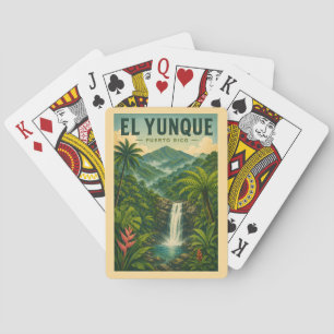 Baraja De Cartas Ilustración del Bosque Nacional El Yunque Puerto R
