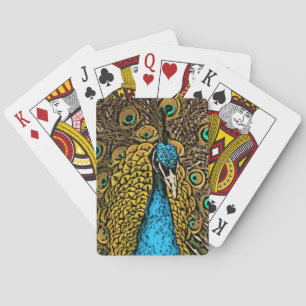 Baraja De Cartas Ilustracion del esplendor del pavo real
