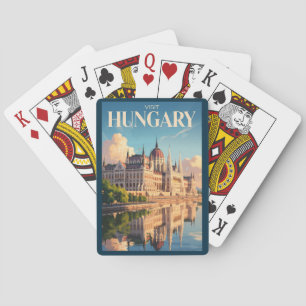 Baraja De Cartas Ilustración del Parlamento de Hungría Arte de Viaj