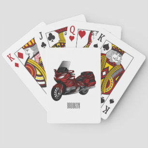 Baraja De Cartas Ilustracion del personalizado de motocicleta de To