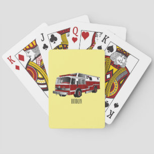 Baraja De Cartas Ilustracion del personalizado del motor de fuego