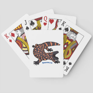Baraja De Cartas Ilustracion del personalizado monstruo de la gila