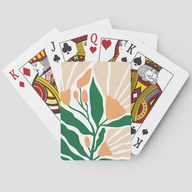 Baraja De Cartas Ilustración floral (Reverso)