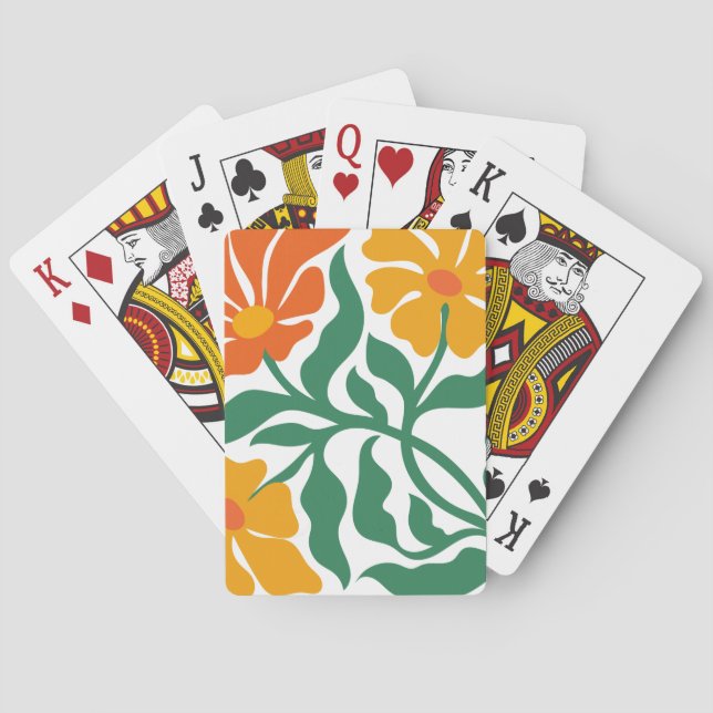 Baraja De Cartas Ilustración floral (Reverso)