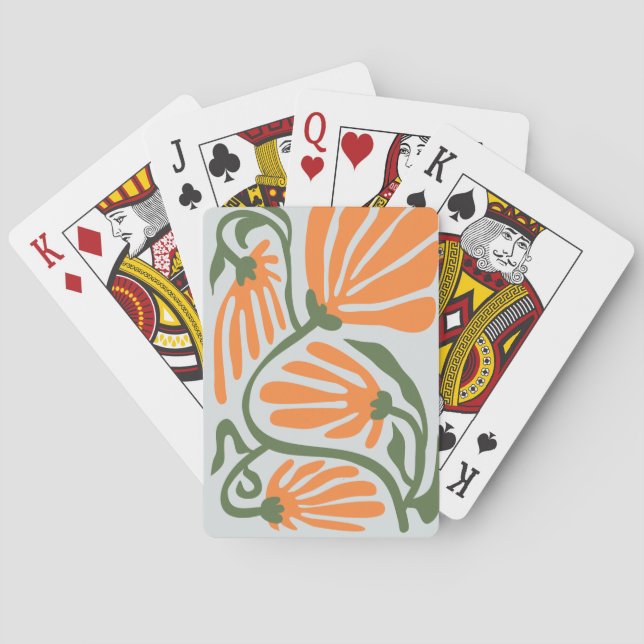 Baraja De Cartas Ilustración floral (Reverso)