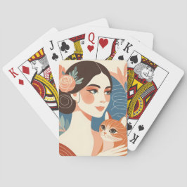 Baraja De Cartas Ilustracion gráfico de Cat Lady