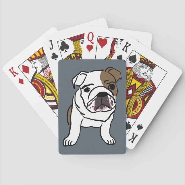 Baraja De Cartas Ilustracion inglés de los perros caseros del (Reverso)