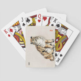Baraja De Cartas Ilustracion japonés del tigre personalizado