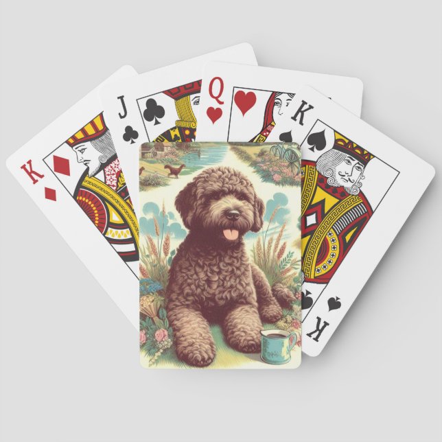 Baraja De Cartas Ilustracion Lagotto Romagnolo (Reverso)